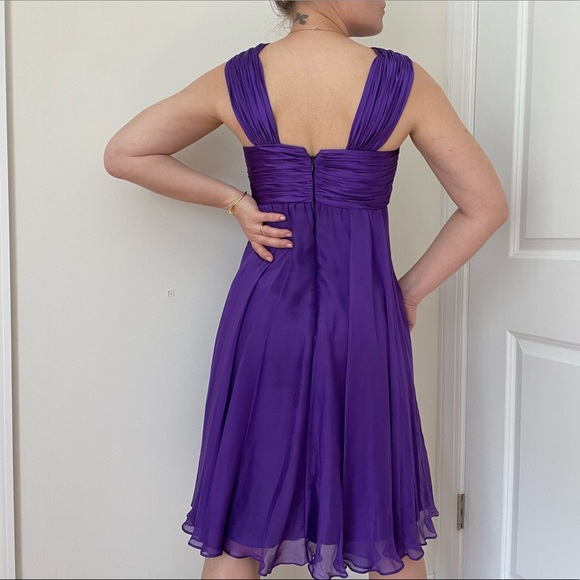Marc Bouwer Glamit Silk Chiffon Cocktail Dress - Picture 6 of 11